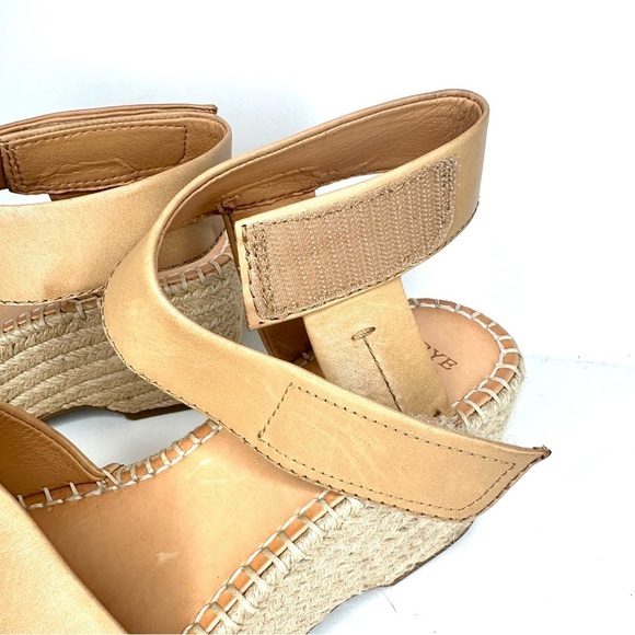 FRYE AND CO. Tan Espadrille Wedge Sandals Size 8 - Picture 5 of 9